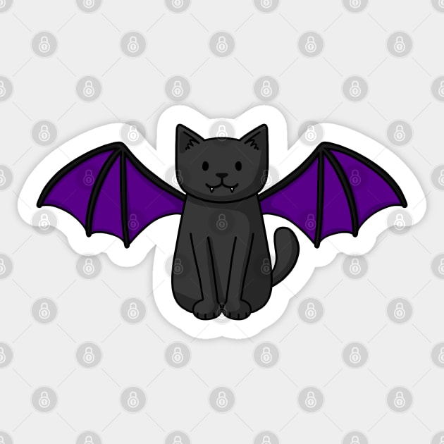 Bat Cat Sticker by Doodlecats 